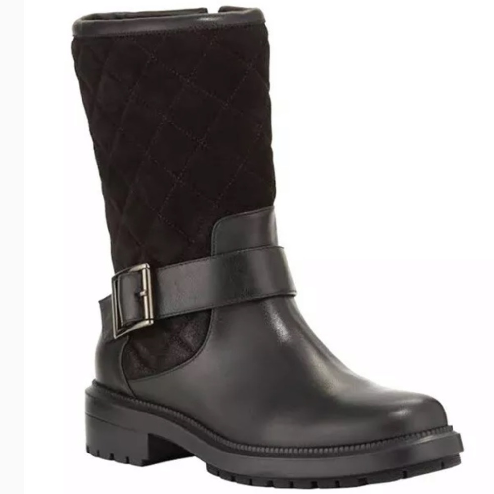 Aquatalia Leather Suede Quilted Lila Boots Sz 10